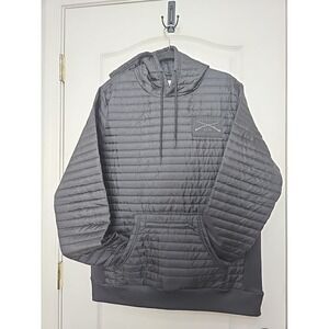 Grunt Style 1776 US Woobie Puffer Pullover Hoodie Jacket Black Parka Hood LARGE